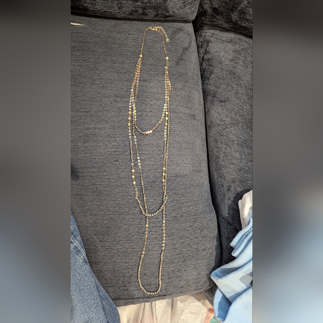 Nakamol Elegant Gold And Silver Layered Necklace